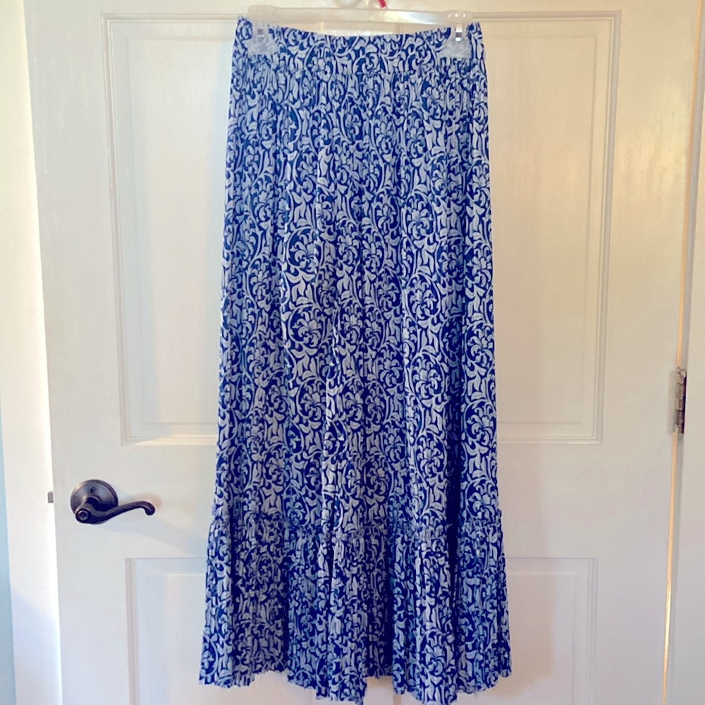 Zara Tiered Maxi Boho Skirt Size S